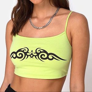 Motel Rocks Kini Crop Top with Tribal Placement